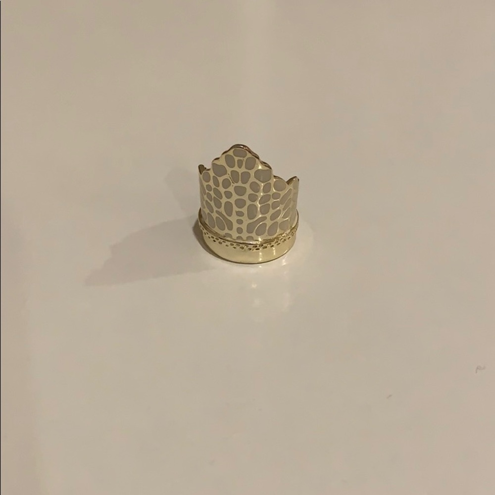 Kendra Scott Gold and White Statement Ring